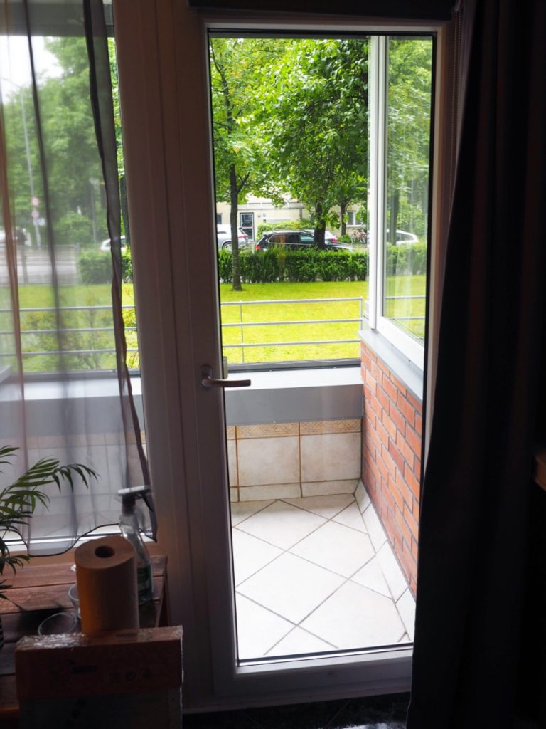 Vorher: Sicht auf den Balkon